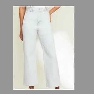 Veronica Beard 'Grant' Wide-Leg Jean Braided Waist - Aspen